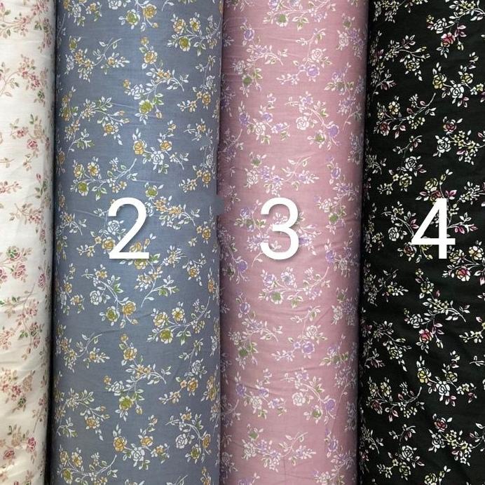 ► KAIN BAHAN KATUN JEPANG TOKAI SENKO MOTIF DAUN KECIL KERING ➵