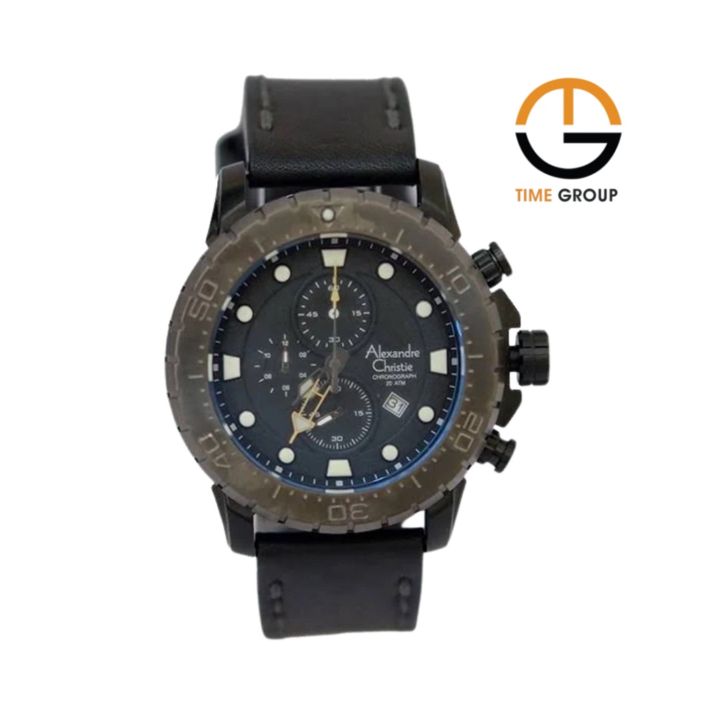 JAM TANGAN PRIA ALEXANDRE CHRISTIE AC6412 AC 6412 MCL LEATHER STRAP