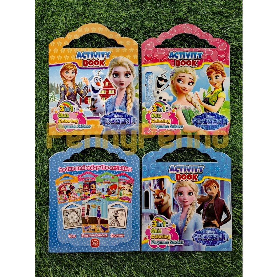 Buku Mewarnai Jumbo 3 in 1 Activity , Quiz, Stiker
