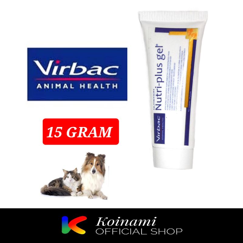 Nutriplus Gel Tube Kecil 15gr / Nutri Plus / Vitamin Nafsu Makan Kucing / Vitamin Nafsu Makan Anjing / Virbac / Makanan Hewan