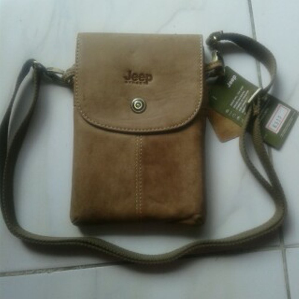 tas selempang jeep 6312  tas kulit tas buat tab hp tas santai sarung hp tab tempat hp tab