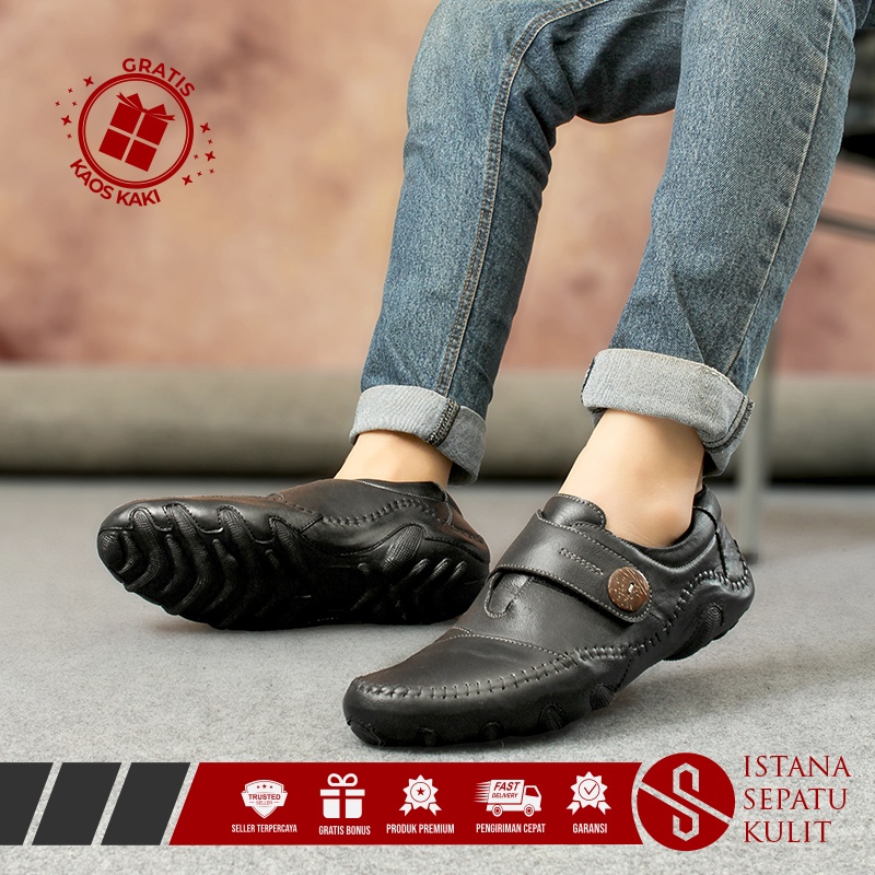 Sepatu Pria Kulit Pantofel Unisex Kulit Sapi Premium Gereja Undangan Nikah Paspampres Keren Kasual K