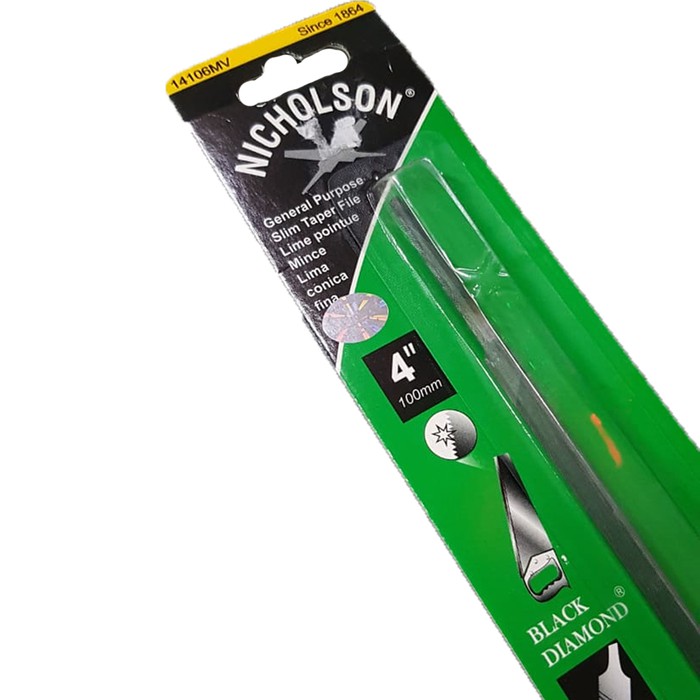 Kikir Segitiga 4" (100 mm) Kikir Asah Gergaji ASLI ORIGINAL- NICHOLSON