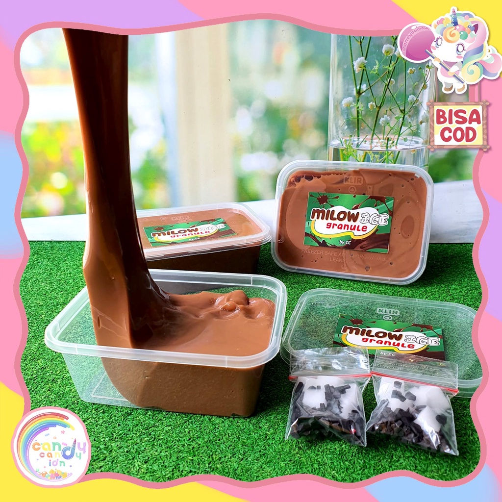 Slime WILOW ice granule 200gr free ornamen slime by candycandy.idn