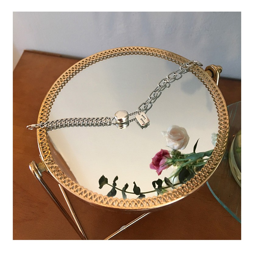 925 perak sterling untuk wanita gelang fashion perhiasan Korea beruntung