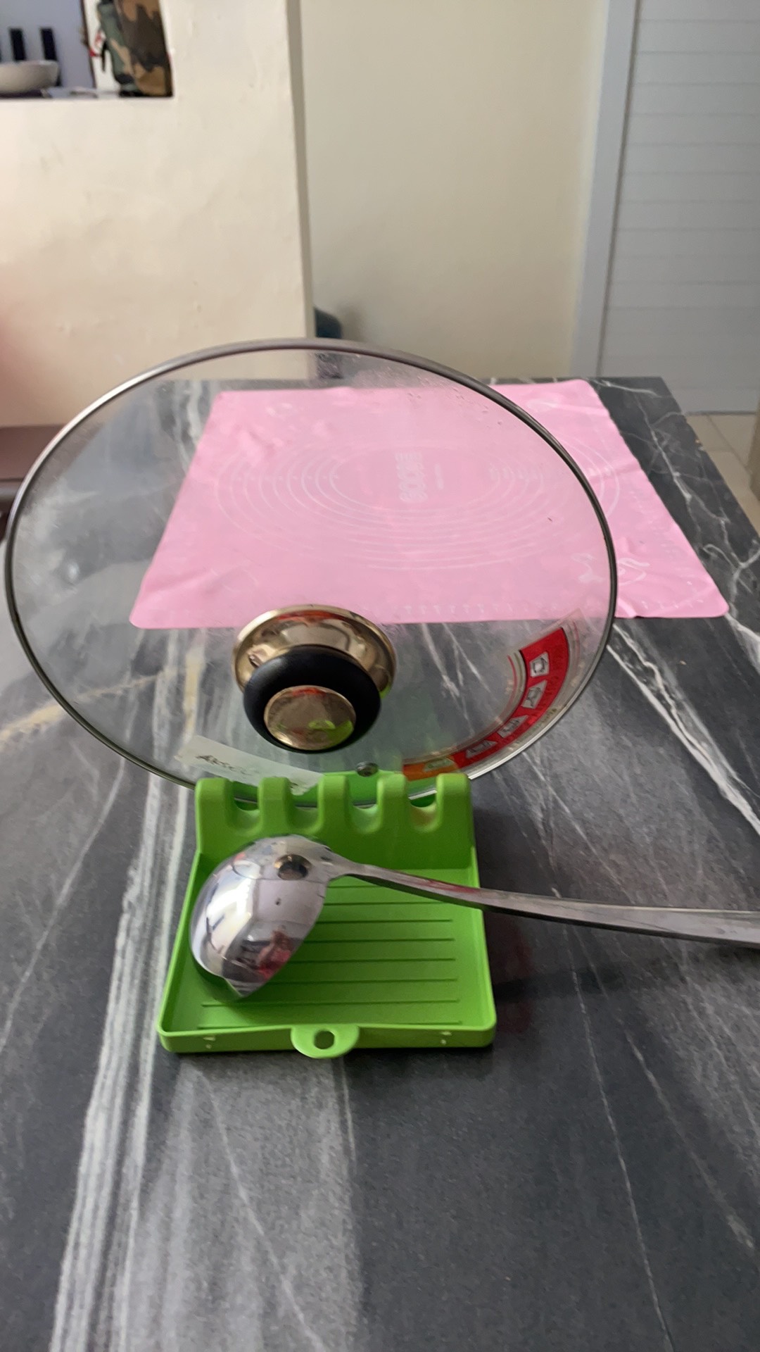Holder Peralatan Masak Hp883m Rak Spatula Sutil Tutup Panci Non-slip