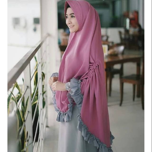 GS Hijab Serut Kanan Kiri Rempel Kombi