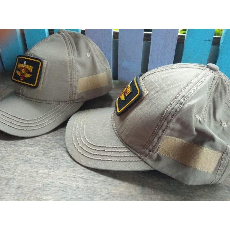 Topi Cream Topi Ijo pol PP satpol pp