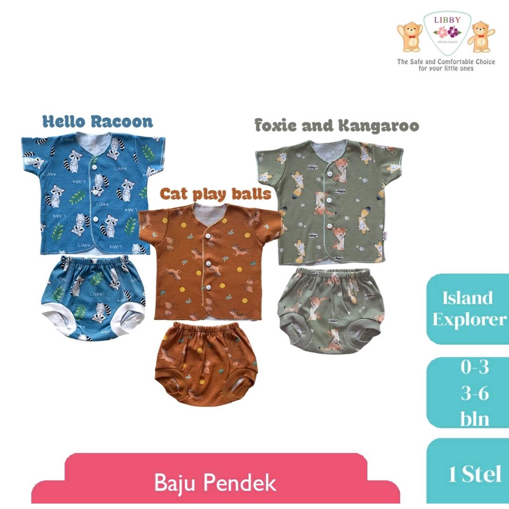 LIBBY SETELAN BAYI MOTIF ISLAND EXPLORER / BAJU BAYI / LIBBY