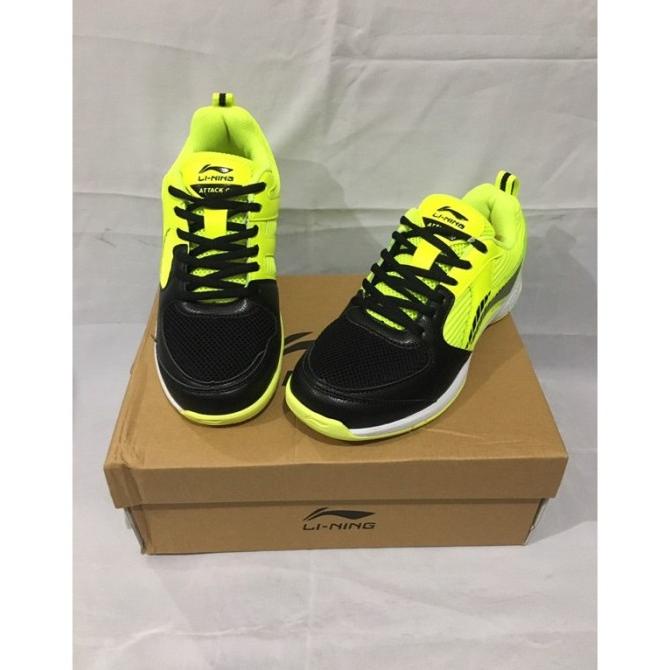 PROMO SEPATU BULUTANGKIS BADMINTON LINING ORIGINAL ATTACK G 7 HITAM LI DFG4546D6H