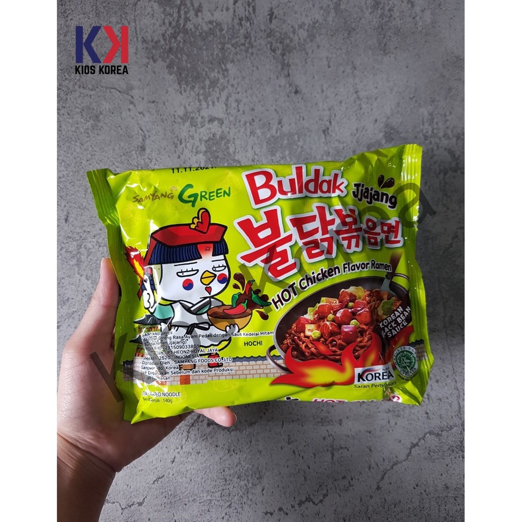 

Samyang Ramen Buldak Jjajang 140gr Jjajangmyeon - Black Bean Sauce Ramyeon Ramyun [LOGO HALAL]