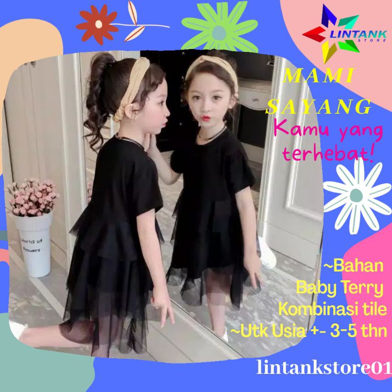 Dress anak Perempuan Terbaru Dres Fashion Anak Perempuan Kekinian Korea Baju Pesta Usia 2 - 4 Tahun