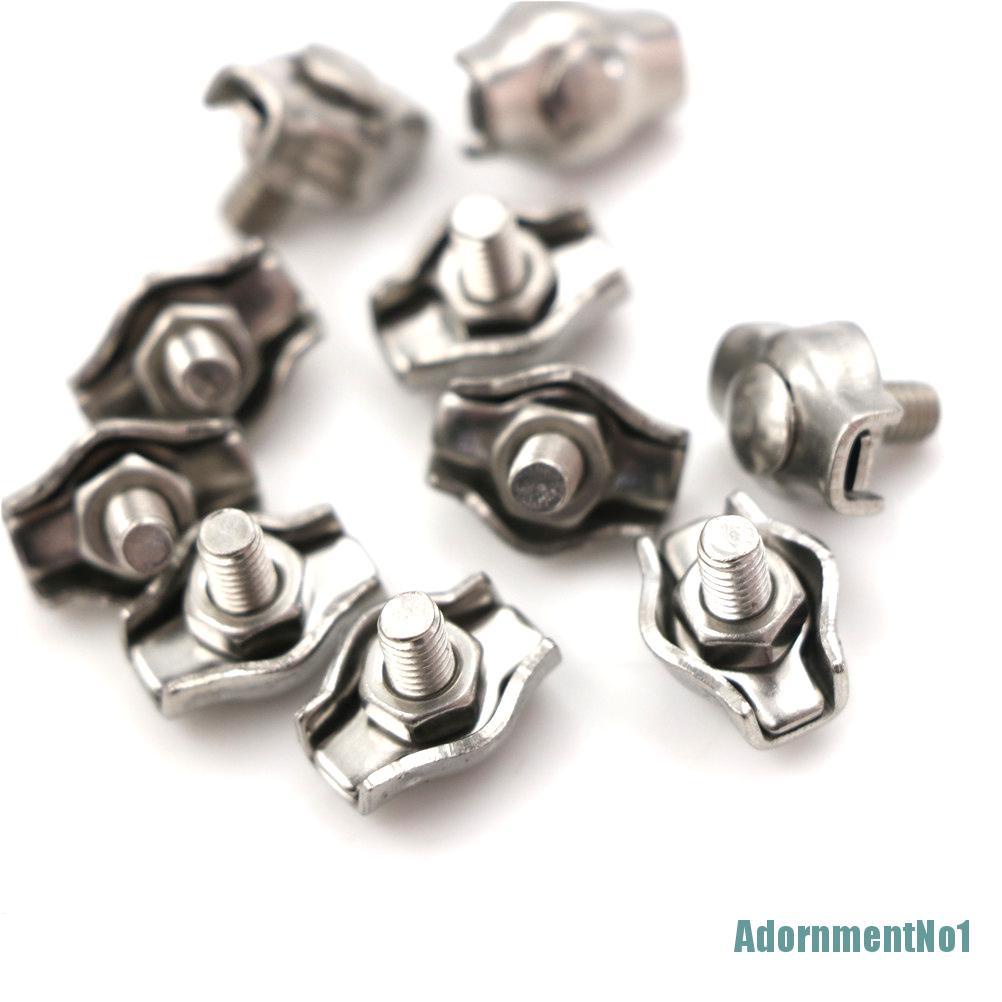 (AdornmentNo1) 10pcs / Set Klem caliper Penjepit Kabel Bahan Stainless Steel