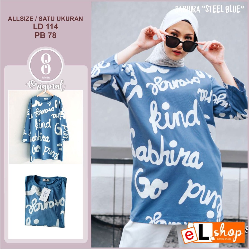 KAOS SABHIRA ORI TERBARU 2022 ATASAN SEMI TUNIK ORIGINAL 100% PAKAIAN WANITA OUTFIT CLOTHING BAJU BL