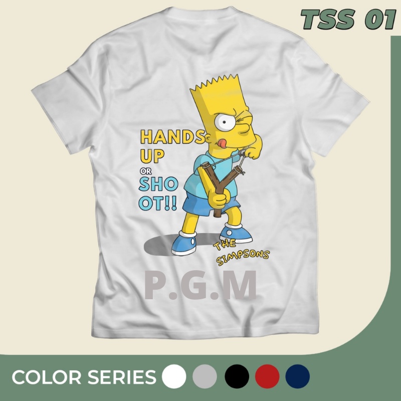 NEW PRODAK KAOS DTF THE SIMPSONS UNISEX| BART SIMPSON HANDS UP T-SHIRT FASHION| BAJU KAOS ATASAN UNISEX PRIA DAN