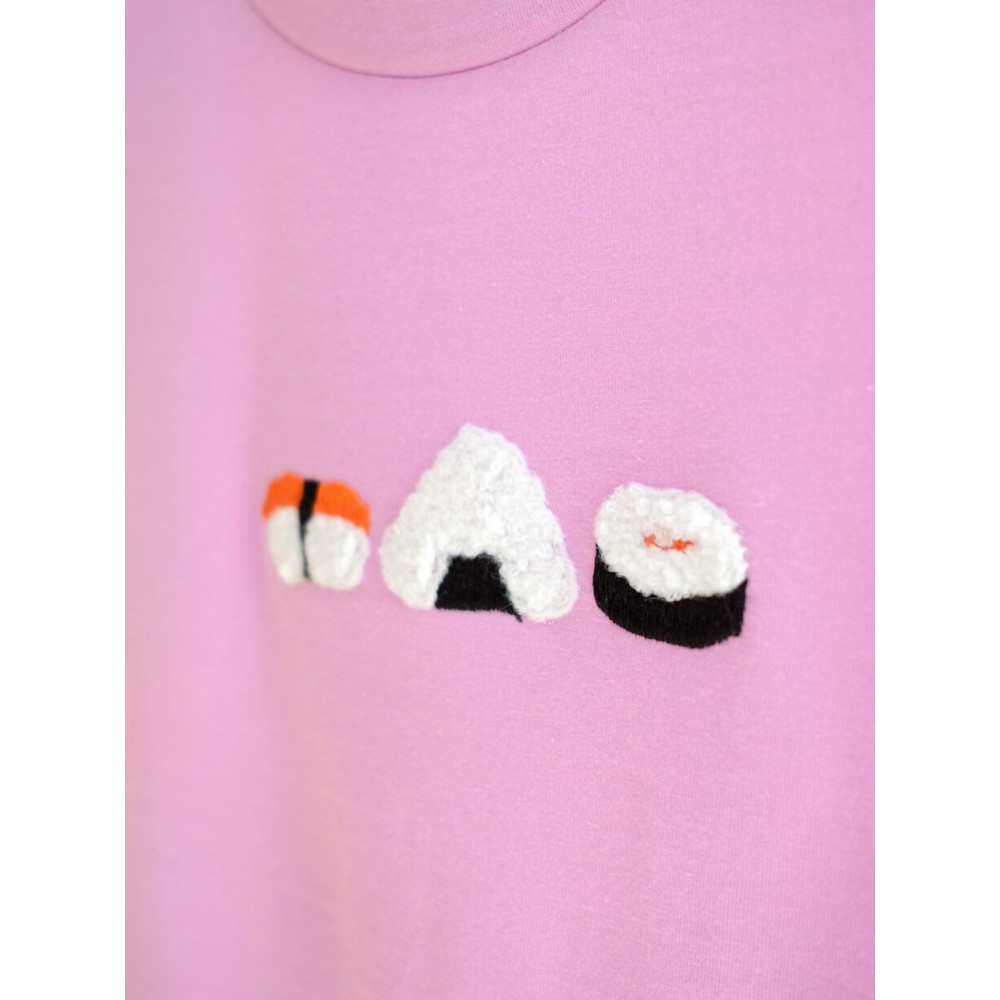 Kadaka T-0328 Tshirt Kaos Sushi Cute Embroidery Timbul