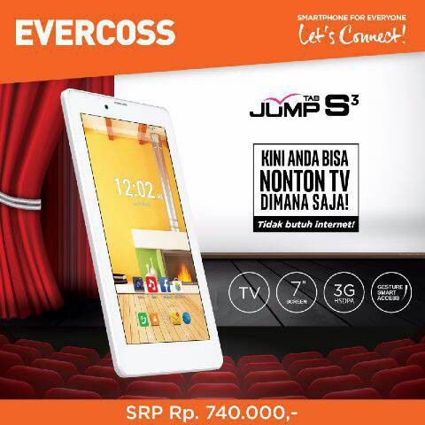 EVERCOSS AT7H JUMP TAB S3 TABLET 7 INCH TV ANALOG | GARANSI 1 TAHUN