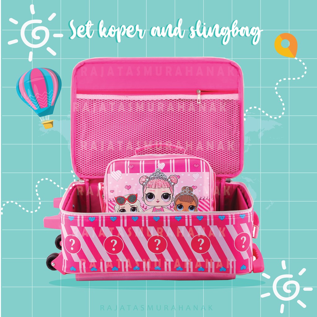 PTS - Koper Anak - Set Koper &amp;Lunch Bag Anak Bahan Sponge Tahan Air LOL - PONY - BATMAN - TOBOT .PT Murah