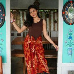 KAIN BATIK WANITA KAIN BATIK CAP KAIN METERAN BATIK LESMANA SOLO KOMBINASI TULIS LATAR MAROON CANTIK