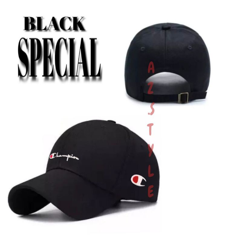 Black Special - Topi Pria Dan Wanita Super Premium Distro-Champions