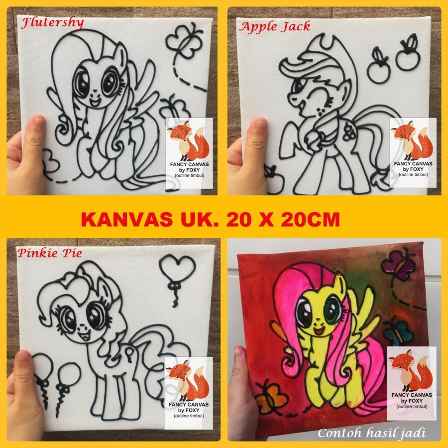 

READY!! KANVAS CANVAS LUKIS OUTLINE TIMBUL UNICORN ALAT KREATIVITAS AKTIVITAS PERALATAN MELUKIS ANAK