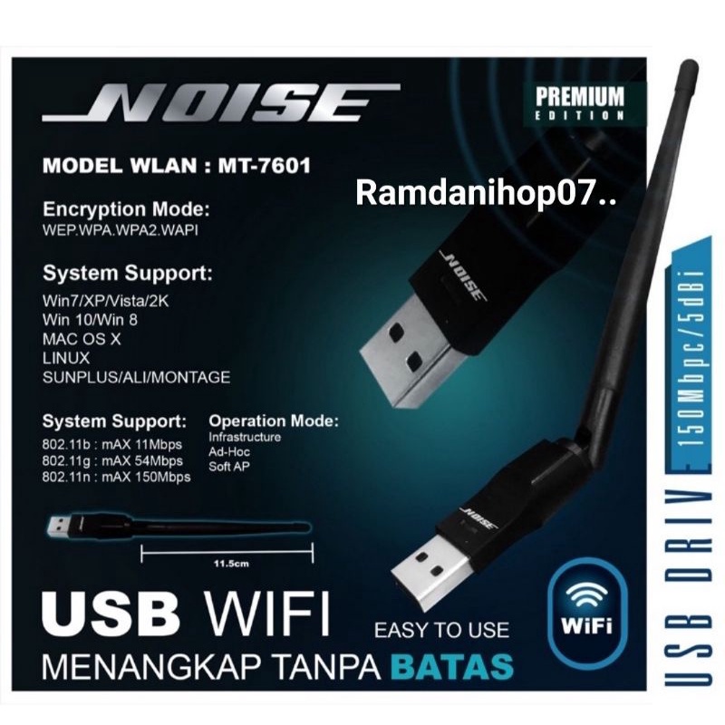 Adapter Noise Dongle/ UBS Driver Wifi Adapter MT7601 terbaik berkulitas