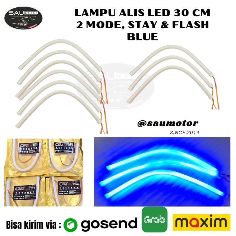 Jual LAMPU ALIS MOTOR 30 CM FLASH LAMPU ALIS LED 2 MODE DIAM DAN KEDIP