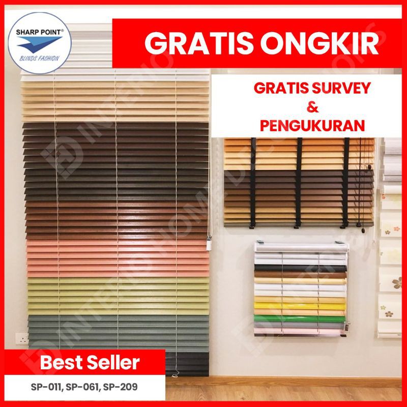 Horizontal Blind Warna Kombinasi / Venetian Blind Pelangi / Horizontal Blind Alumunium Pelangi