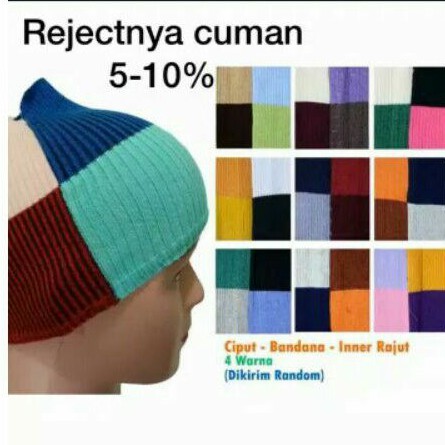 Daleman ciput 4warna/2warna/1warna REJECT 10-5% campur