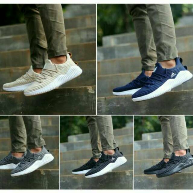 Murah Sepatu Adidas cowok sepatu putih hitam abu biru sport kets pria Sepatu Sport Adidas pria