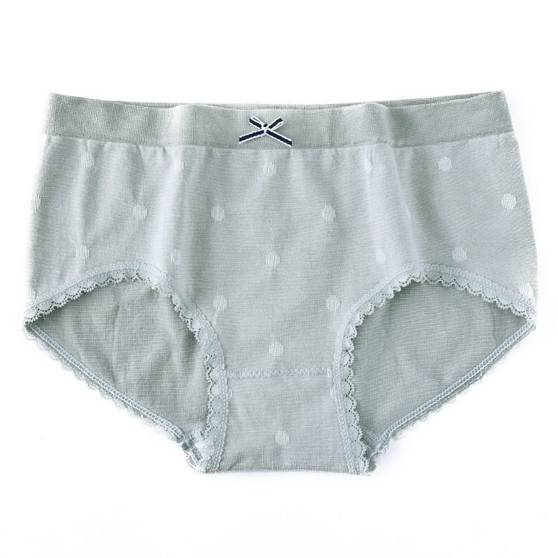 BEE - Celana Dalam Wanita Briefs Elastis Seamless Mid Waist Bahan Katun TM 9141-HIJAU