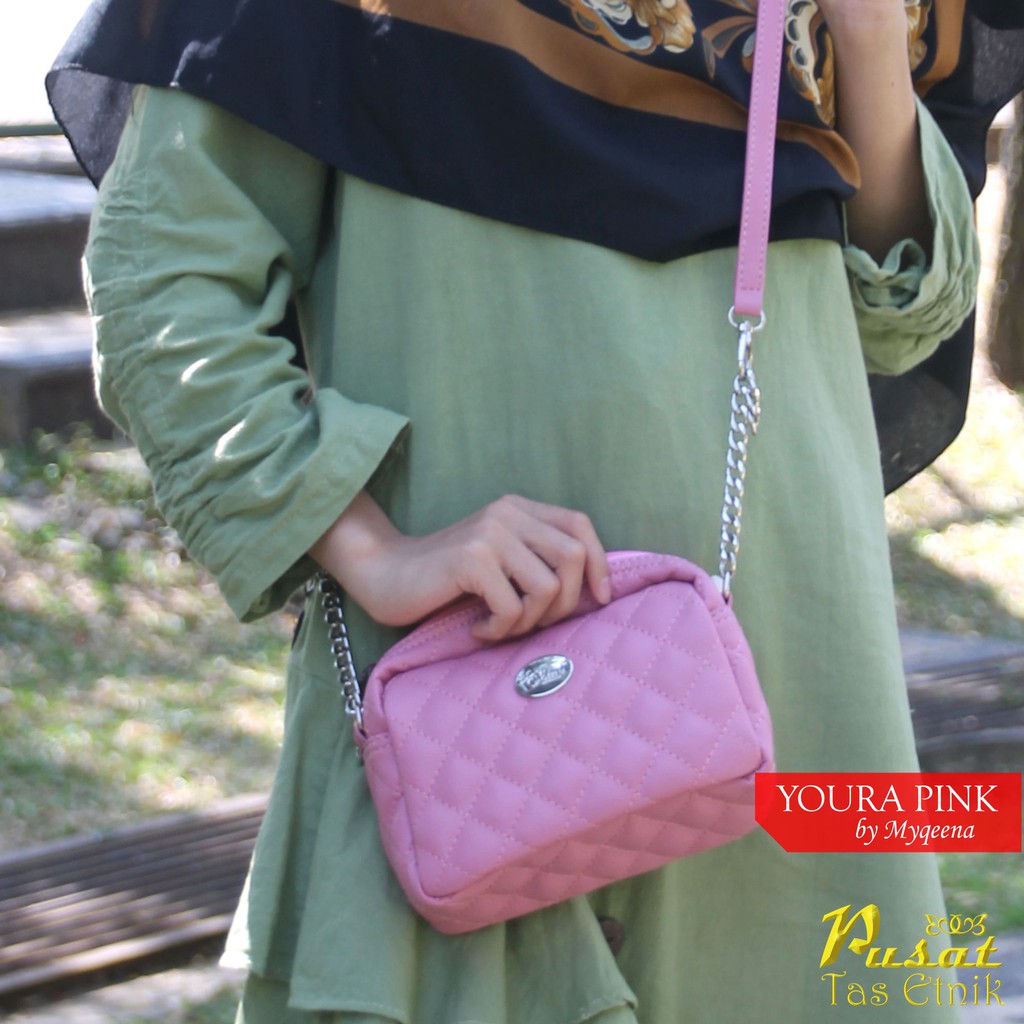 Tas Selempang Rantai Youra by MyQeena Etnik Fashion Wanita Homemade Original Lokal  Berkualitas