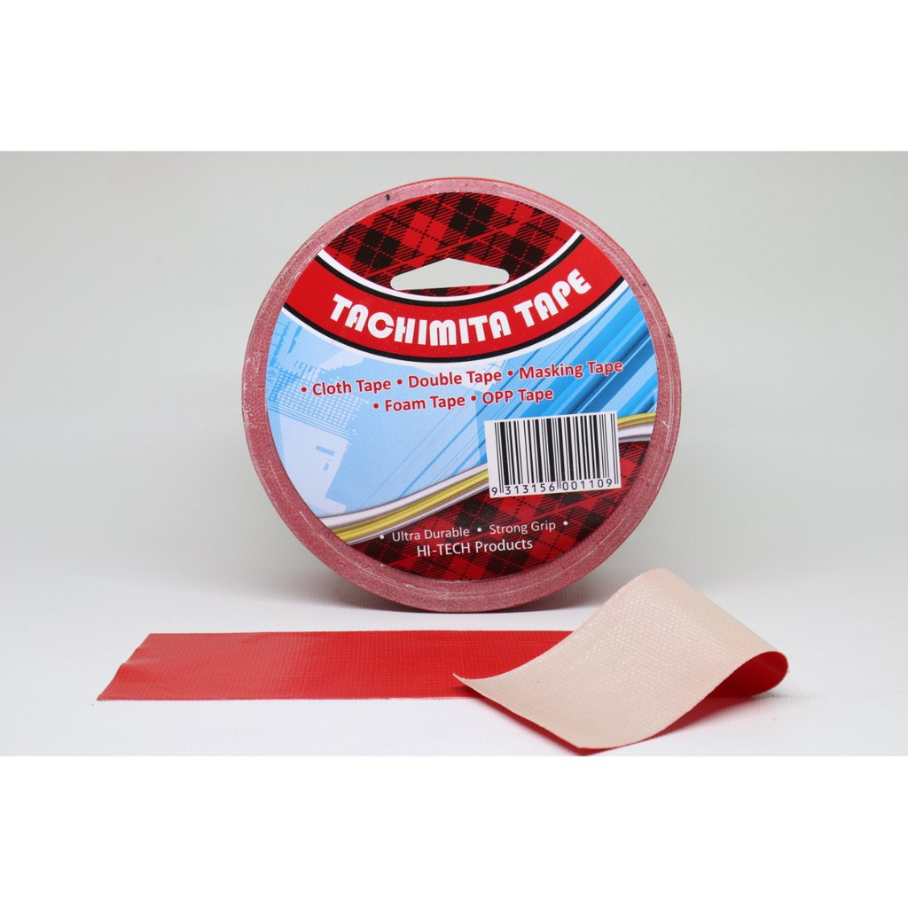 

CLOTH TAPE/LAKBAN KAIN WARNA MERAH TACHIMITA BERKUALITAS 2 INCH 17 M