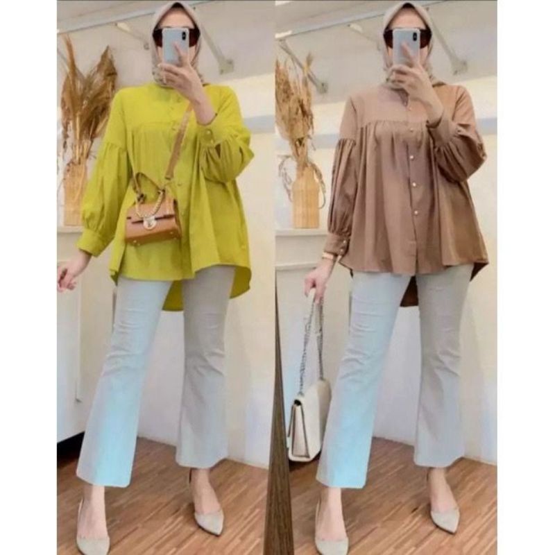 MIFTA BLOUSE KEMEJA RAYON/ KEMEJA BAHAN RAYON/BLOUSE BAHAN RAYON