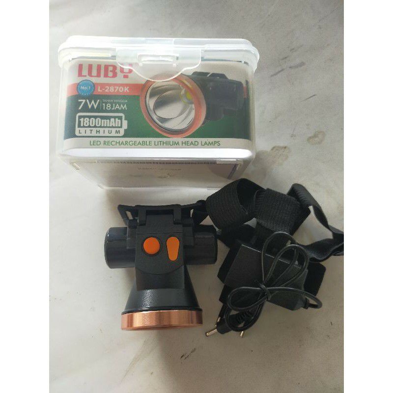 Senter kepala Luby 7watt 2870 kuning