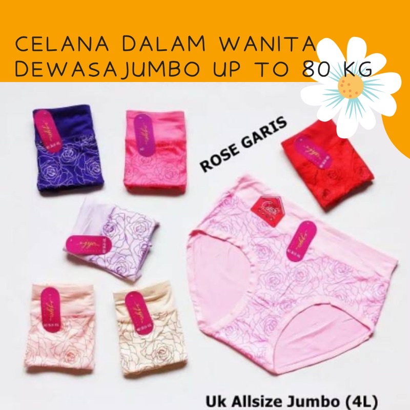 CD Celana Dalam Wanita Perempuan Dewasa 3L 4L Murah Bahan Adem Undies Kancut Celana Dalam Ibu Ibu