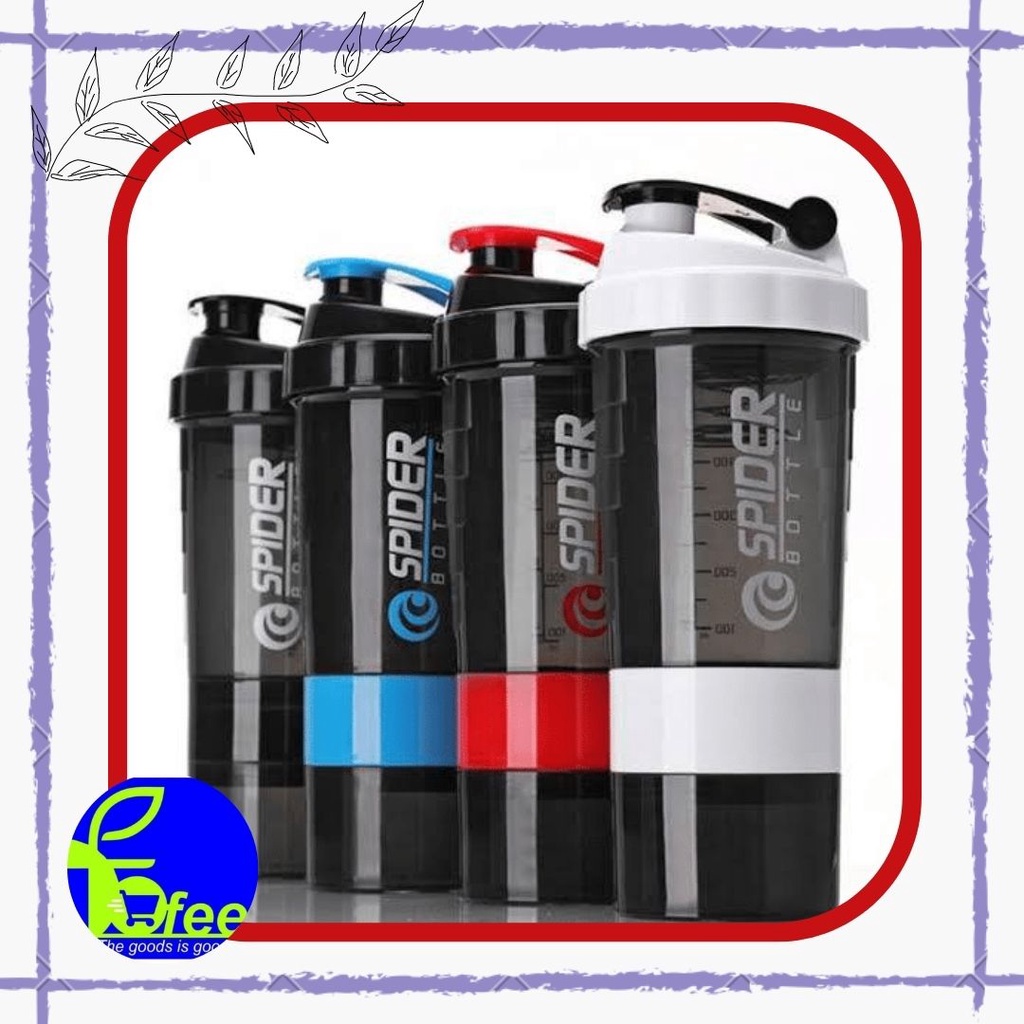 Botol Minum Shaker Sport Spider Cup 600ml