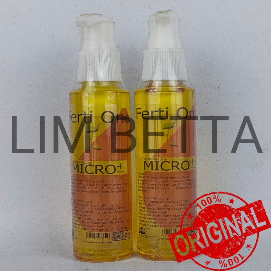 (KUNING) FERTI ONE MICRO 100 ML / PUPUK CAIR AQUARIUM AQUASCAPE