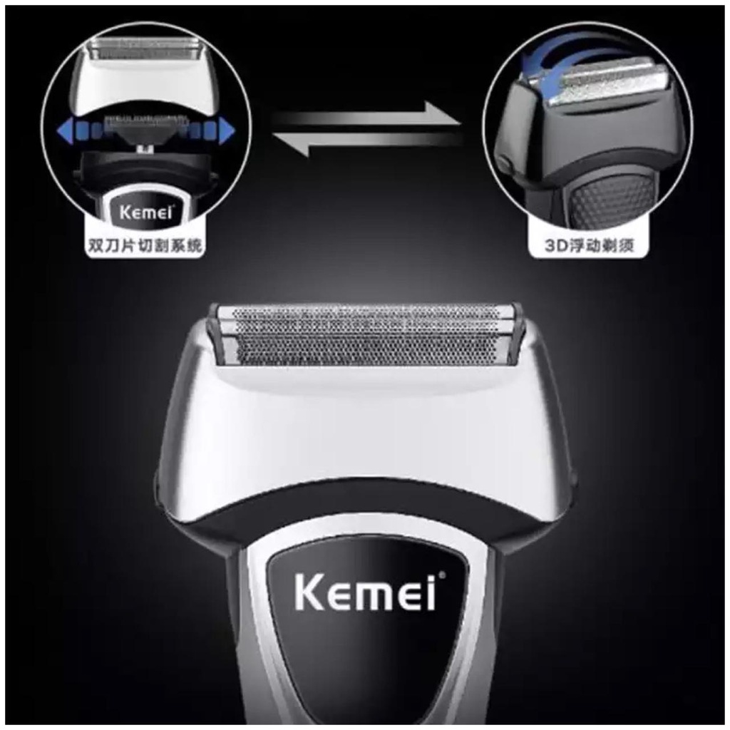 KEMEI KM 671 ORIGINAL Alat Cukur Cukuran Shaver Trimmer 5 in 1 KM-671