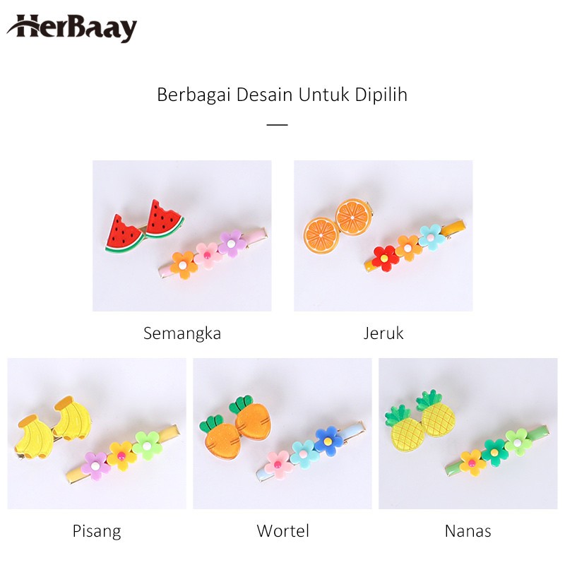 

Herbaay Hair clip motif buah aksesoris rambut hairpin bunga untuk anak perempuan bayi