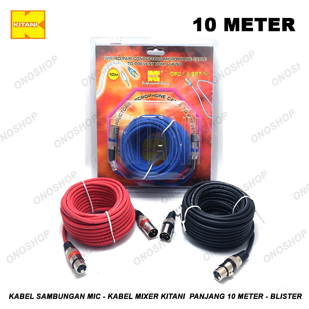 Kabel Sambungan Mic - Kabel Mixer Kitani Panjang 10 Meter - Blister