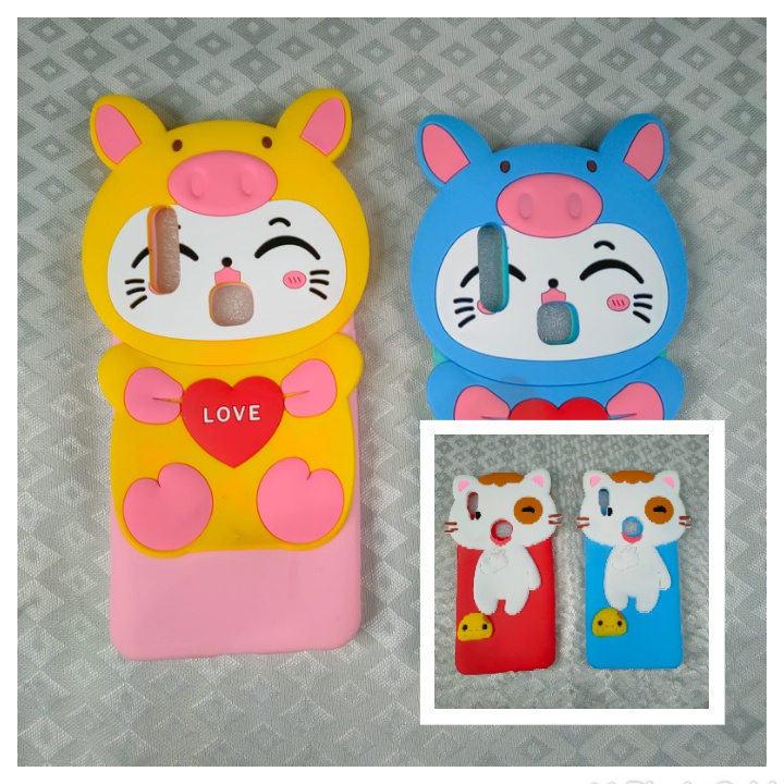 SOFT CASE KARAKTER MIMI CAT LOVE 3D VIVO Y19