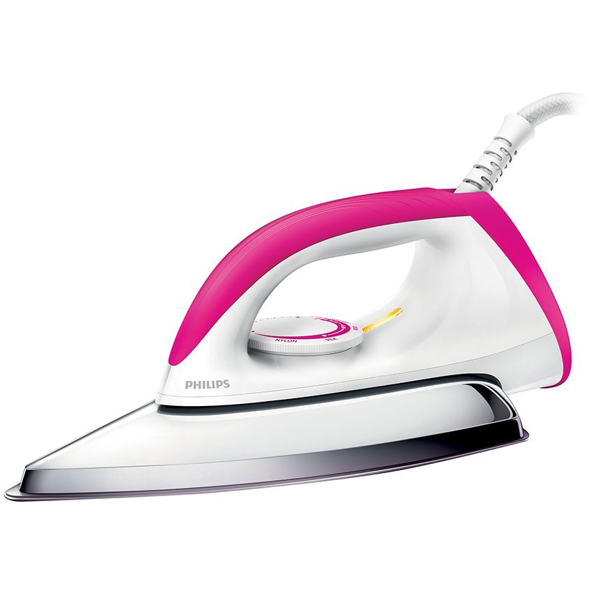 (BISA COD) SETRIKA PHILIPS DRY IRON HD 1173 HD1173 PINK SETERIKA STRIKA GOSOKAN KERING GARANSI RESMI