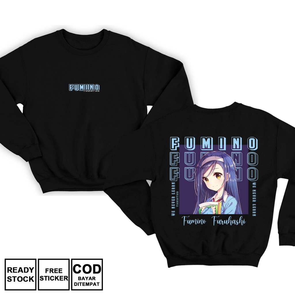 SWEATER FUMINO FURUHASHI WE NEVER LEARN WAIFU ANIME MANGA WIBU ICHINOSE ACADEMY NARIYUKI YUIGA MAFUY