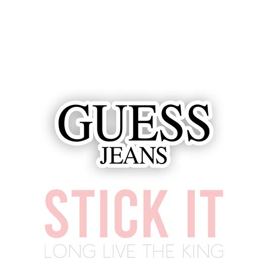 

Stiker Guess Jeans sablon setrika DTF kaos baju sticker fashion 22