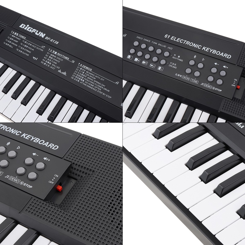 Keyboard Piano Elektronik Digital 61 Tuts Dengan Mikrofon