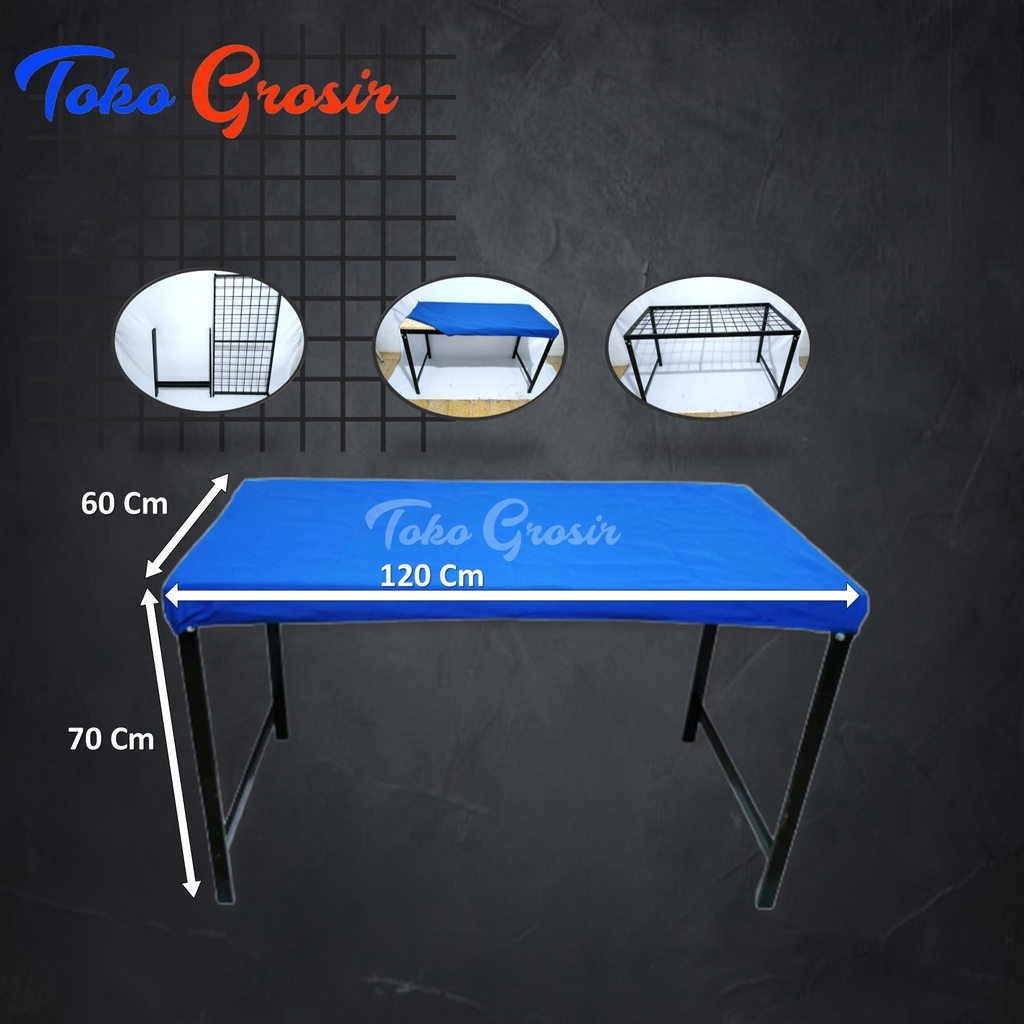 MEJA SETRIKA/MEJA SETRIKA UAP/MEJA SETRIKA LAUNDRY LIPAT BESI 60 X 120 CM DILENGKAPI ALAS DAN BUSA