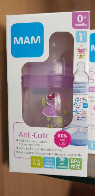 Mam Easy Start Anti Colic Bottle (PP) 160ml  - botol susu anti kolik / anti perut kembung / soft teat / nipple lembut/ menyerupai puting / orthodentic / colic / anti sedak / wide neck