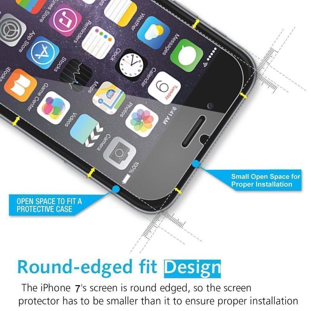 9H HD Anti-Burst Protective Tempered Glass Compatible with iPhone / Full Cover Tempered Glass Screen Protector For iPhone 11 Pro Max XR XS / iPhone 8 7 6 6s Plus Protection Film