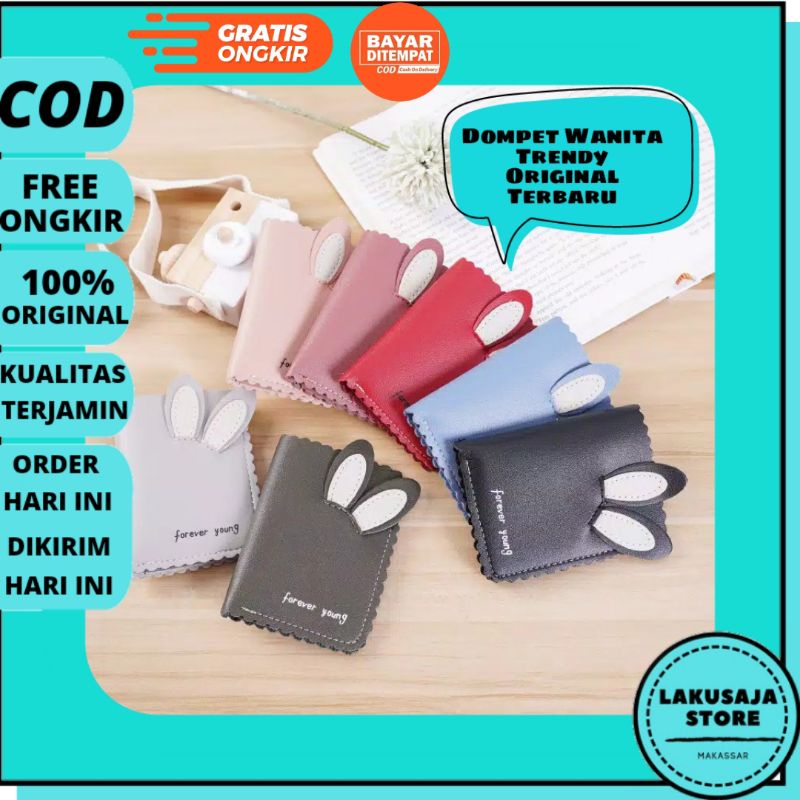 Dompet Perempuan Dompet Lipat Mini Lucu Kuping Kelinci Dompet Wanita Impor Dompet Women Karakter
